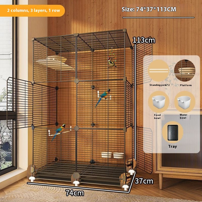Parrot Cage Splash-proof Maison Villa écologique
