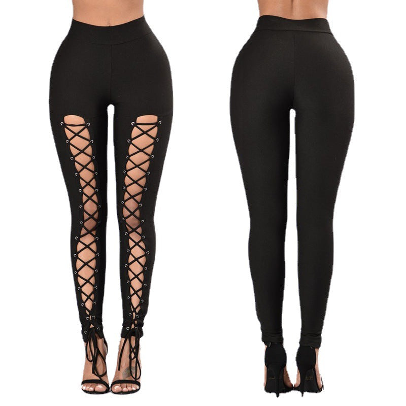 Leggings à deux yeux de poulet unicolore
