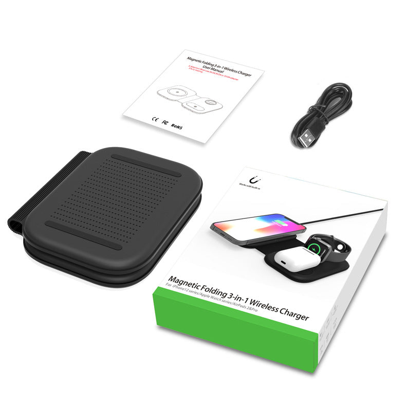 Mode magnétique sans fil Chargeur trois en un