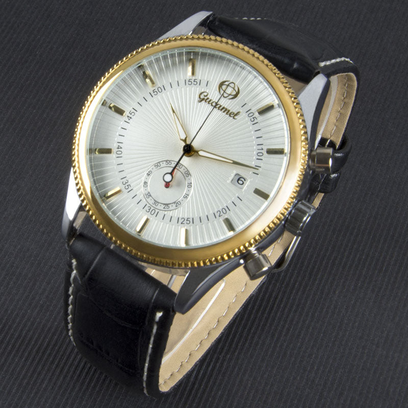 Mécanique en acier d'affaires montre hommes