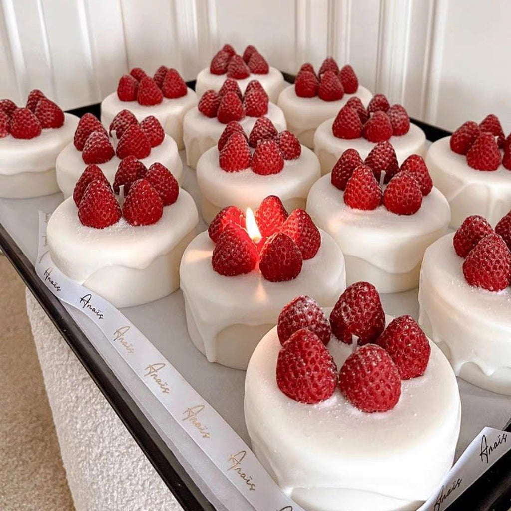 Boîte-cadeau en aromathérapie au lait de la chambre au gâteau fraise