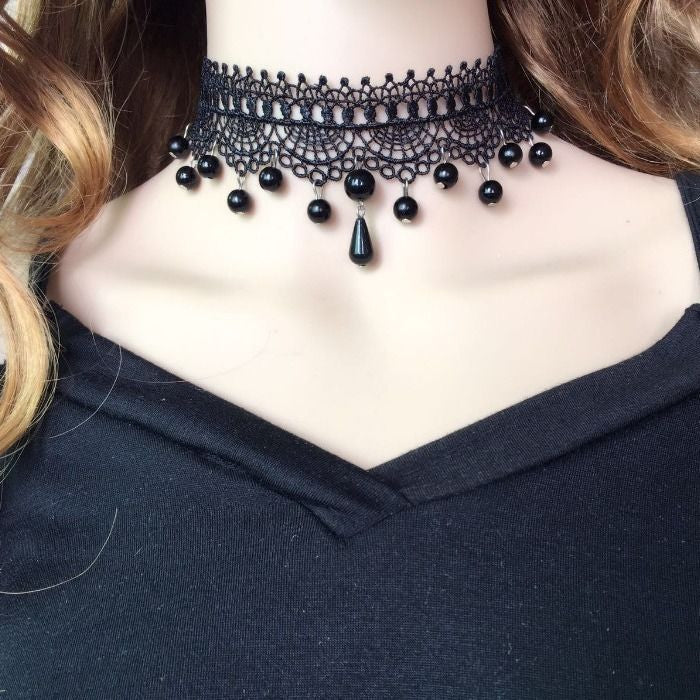 Chaîne personnalisée de collier en dentelle cristal multicouche