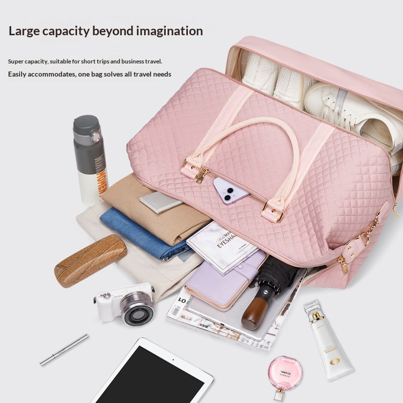 Sac de fitness pour femmes Rangement de chaussures Sac de voyage de grande capacité