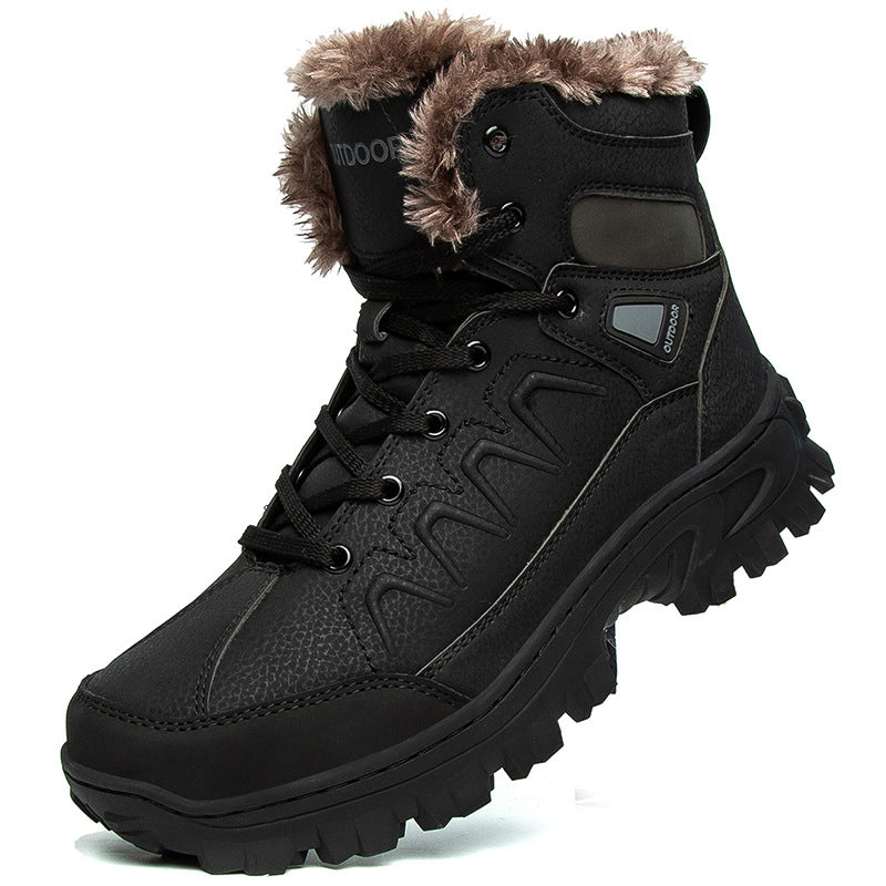 Chaussures de coton d'extérieur haut de gamme pour hommes Plus Taille chaude