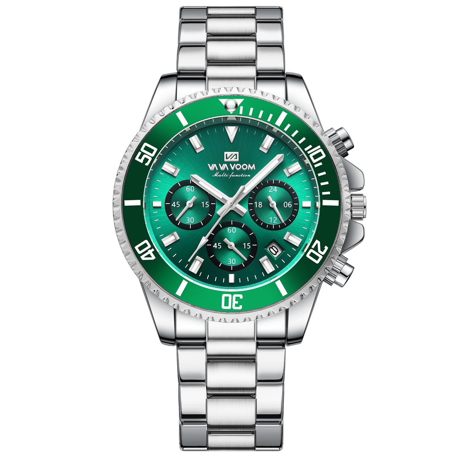 Montre Quartz multifonctionnelle à trois yeux étanche Et lumineux