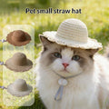 Pet Sunshade Cat Sun Protection Mini Chapeau de paille