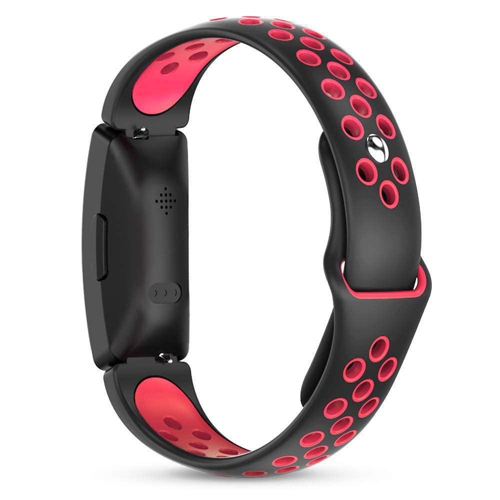 Two-tone silicone bracelet with breathable holes