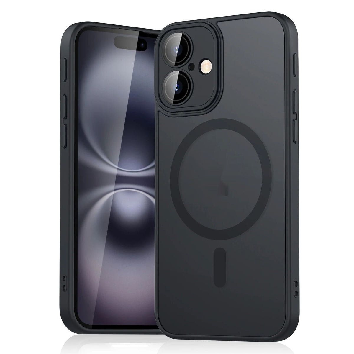 Magnetic Suction Skin-feel Semi-transparent Full Phone Case