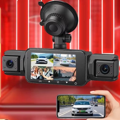 Panoramique Dash Cam Plug-and-Play Night Vision 4-Camera Reversing View