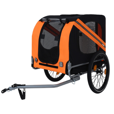 Grande remorque à vélo pliante pour chiens 120LB Capacité Transporteur d'animaux de compagnie tout-terrain