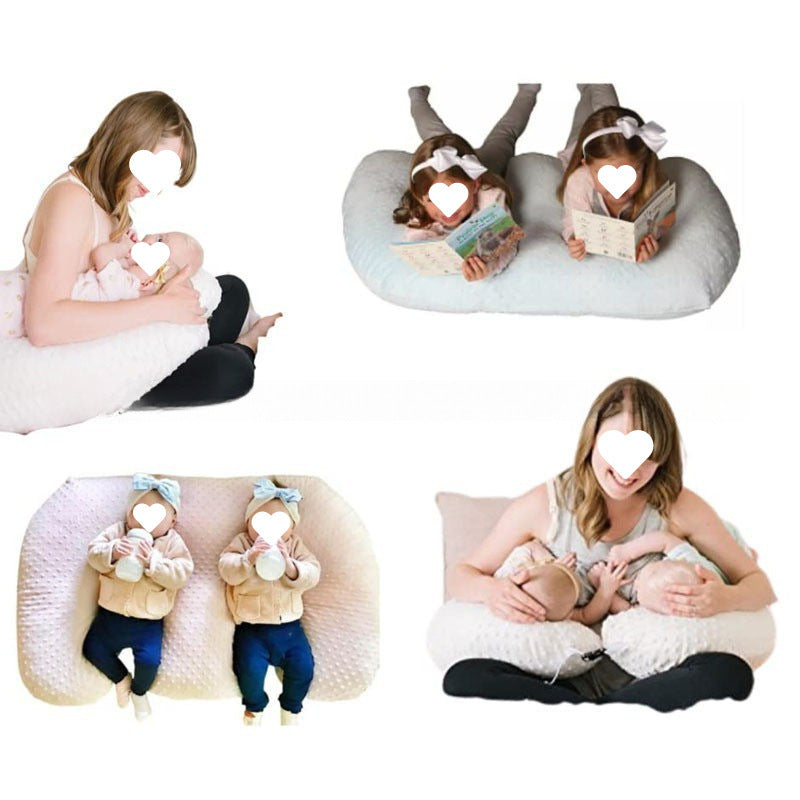 Oreiller de soins infirmiers multifonctionnel avec double couche conception Oreiller d'alimentation bébé pour prévenir Mi