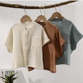 Cotton double couche Gauze Chemise garçon casual à manches courtes