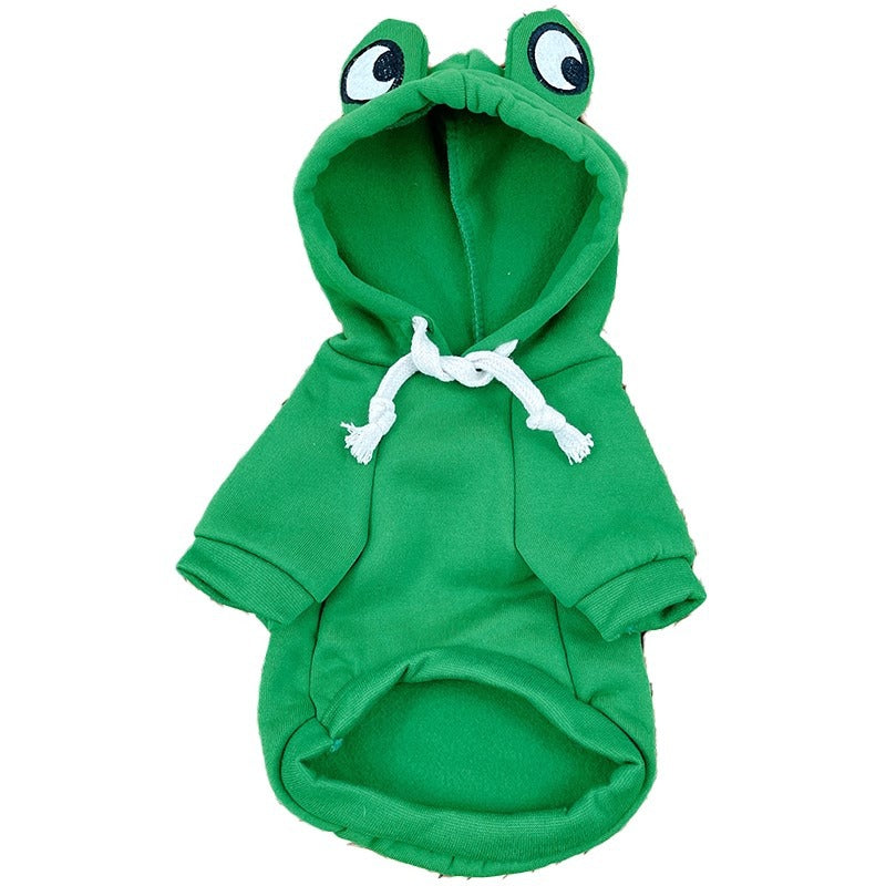 Doucement chaud vêtements de chat pour petits chiens chats drôle Halloween Cosplay Frog costume Kitten Crea