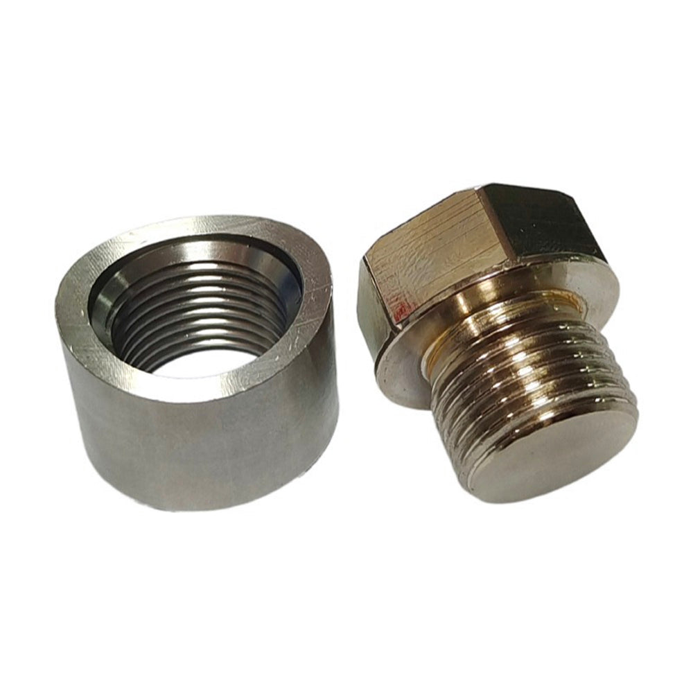 2 Sets Catalytic Converter encoched Style O2 capteur d'oxygène Bung et Plug M18X1.5