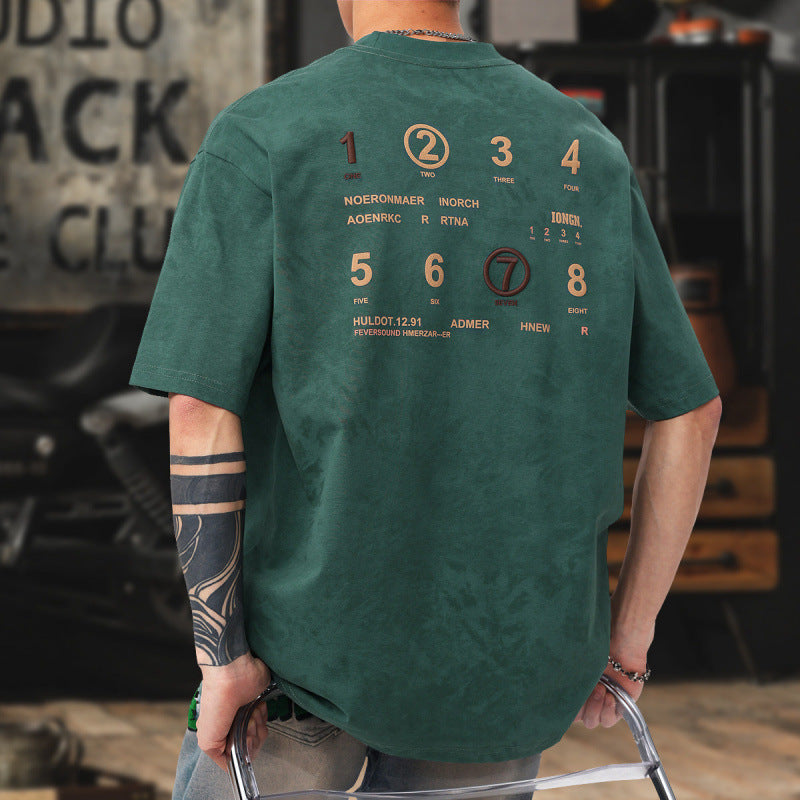 T-shirt polyvalent pour hommes à manches courtes style américain