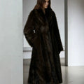 Manteau de fourrure de faux longue pour les femmes pour l'automne et l'hiver