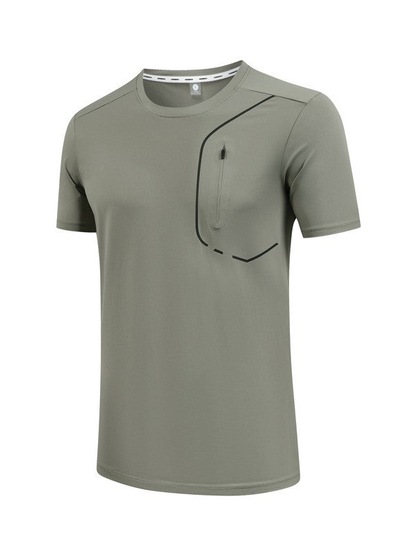 Ice-silk Respirant col rond Hommes Haut