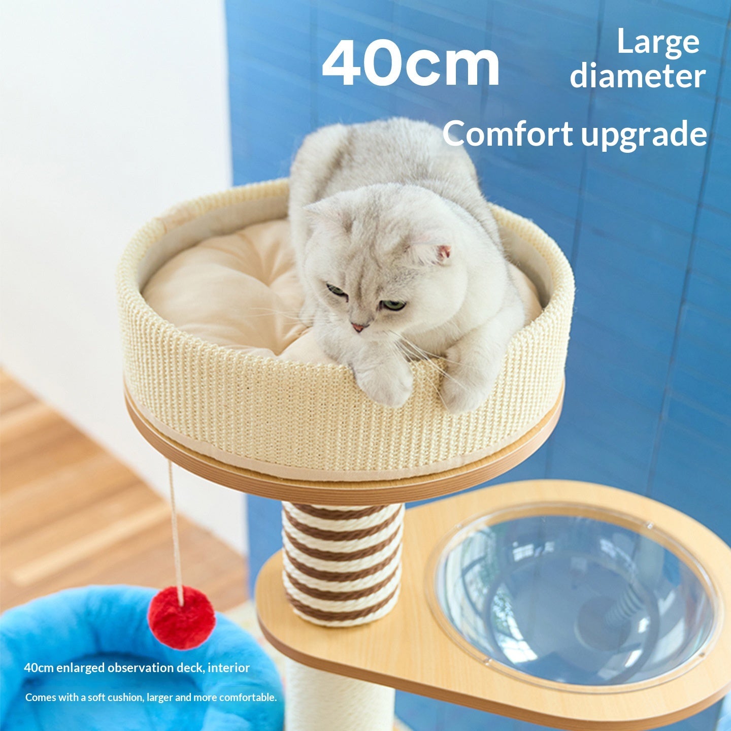 Bois de luxe Cat cadre d'escalade Cat lit arbre de chat