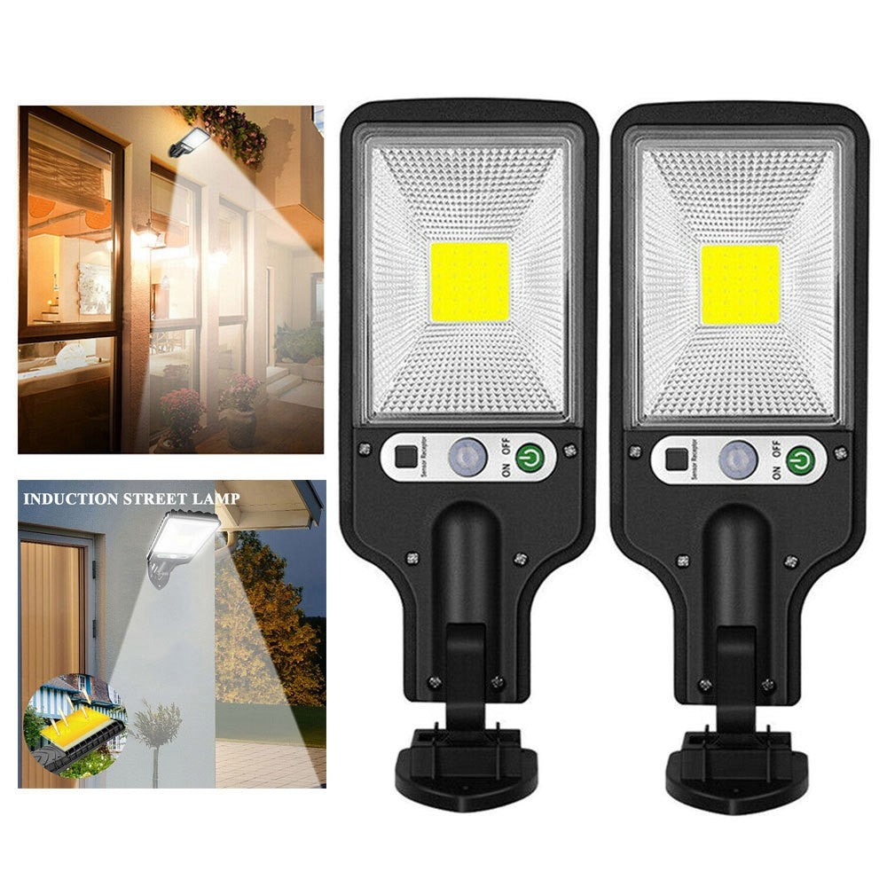2Pack Étanche LED Solar Powered Light PIR Motion Sensor Outdoor Lamp Garden