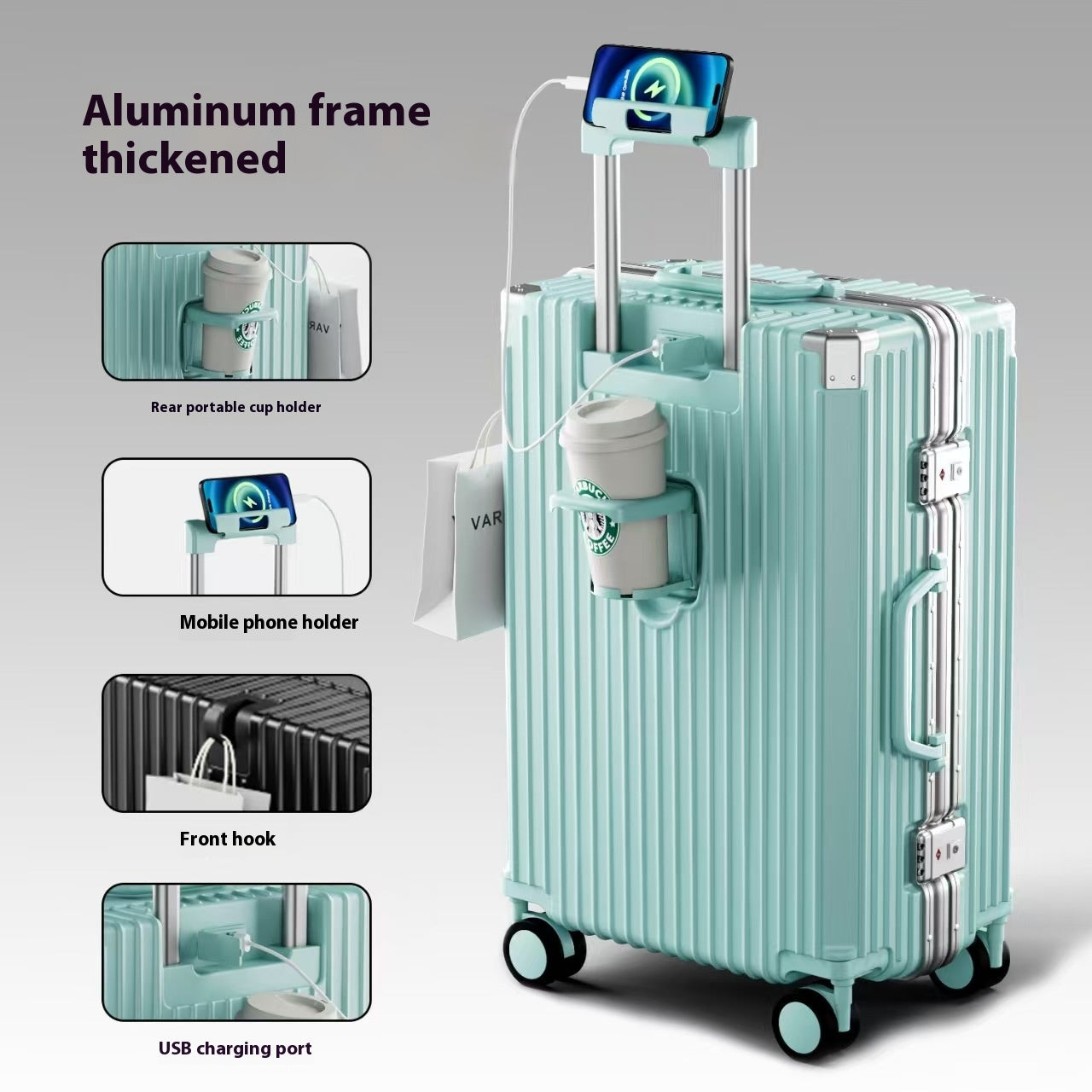 Sac à bagages multifonctionnel anti-retour épaississant et grande capacité
