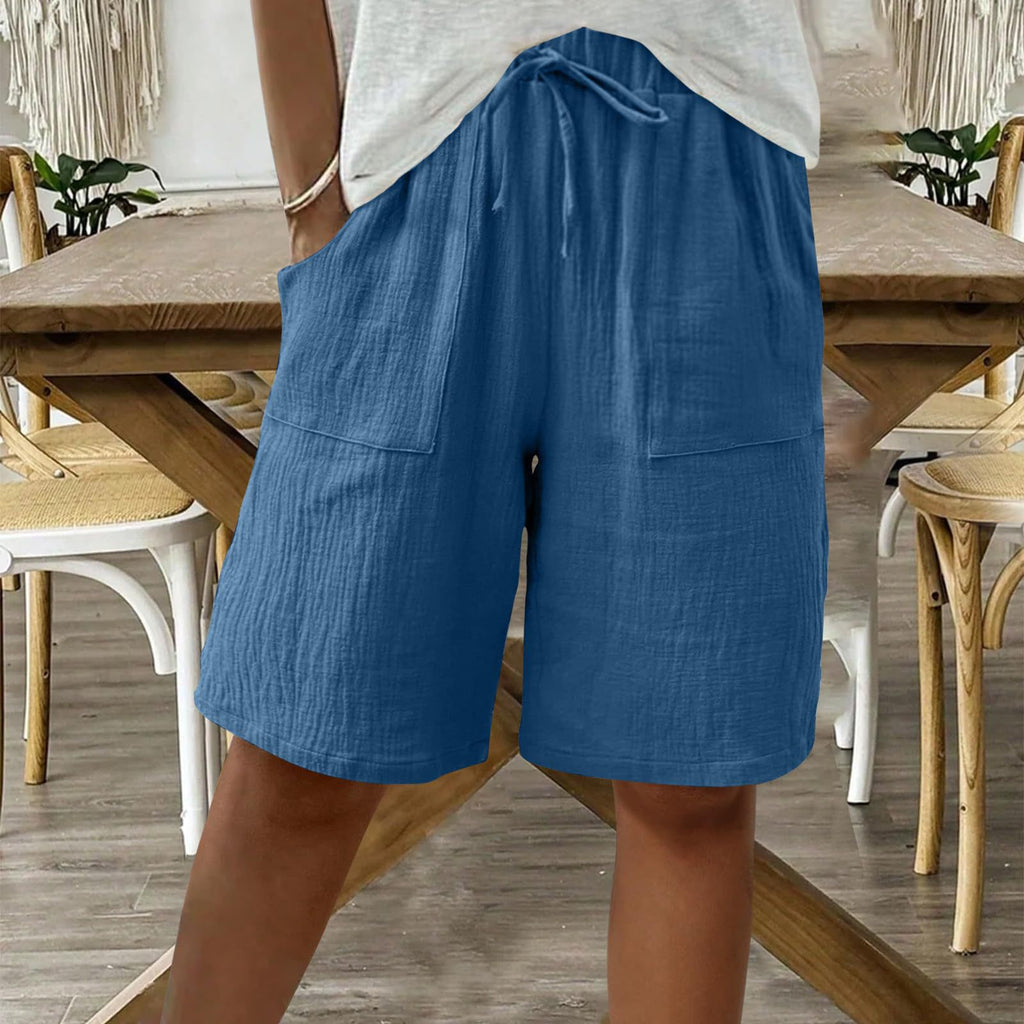 Short en coton lin