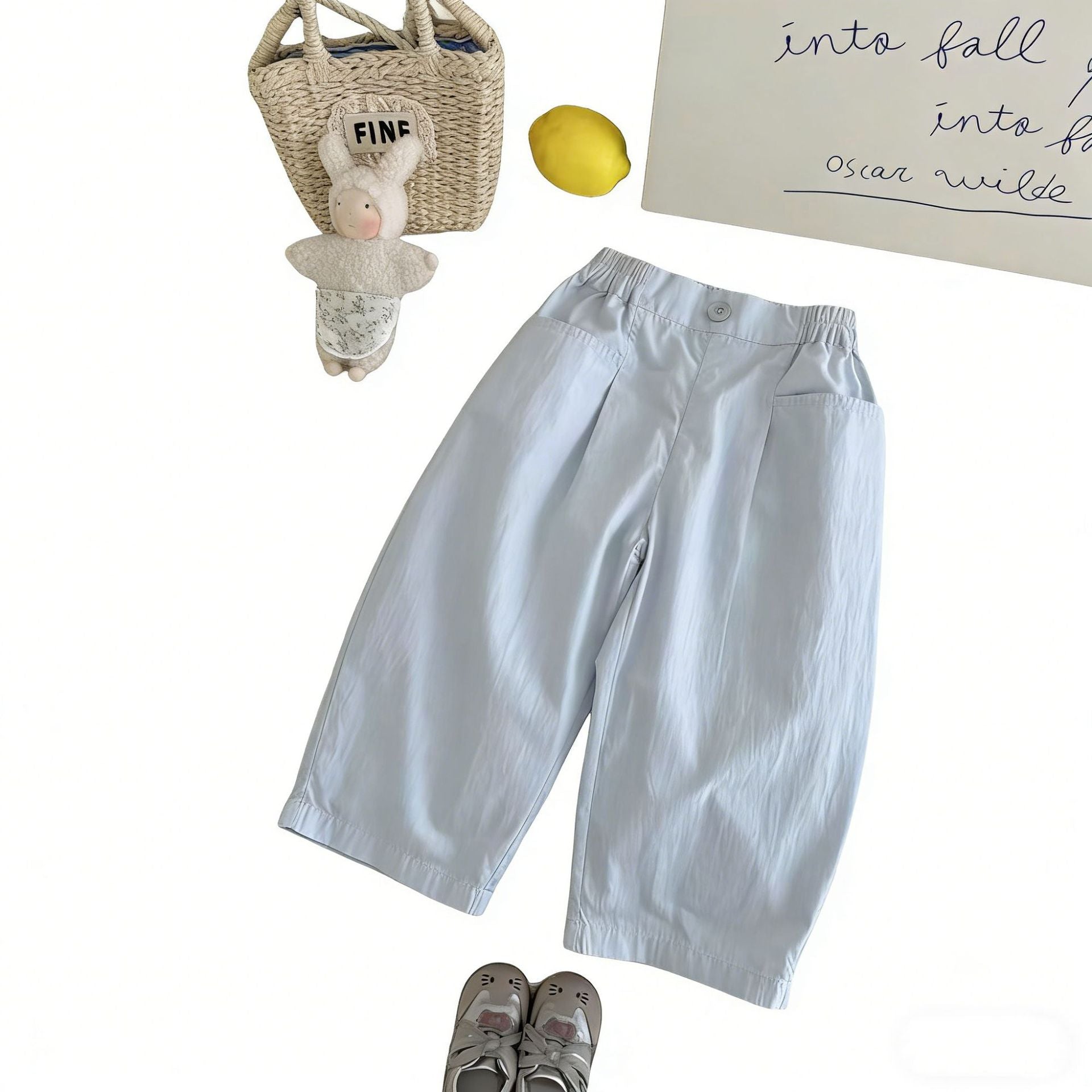 Minimalisme de couleur solide Pantoufles décontractées pour enfants
