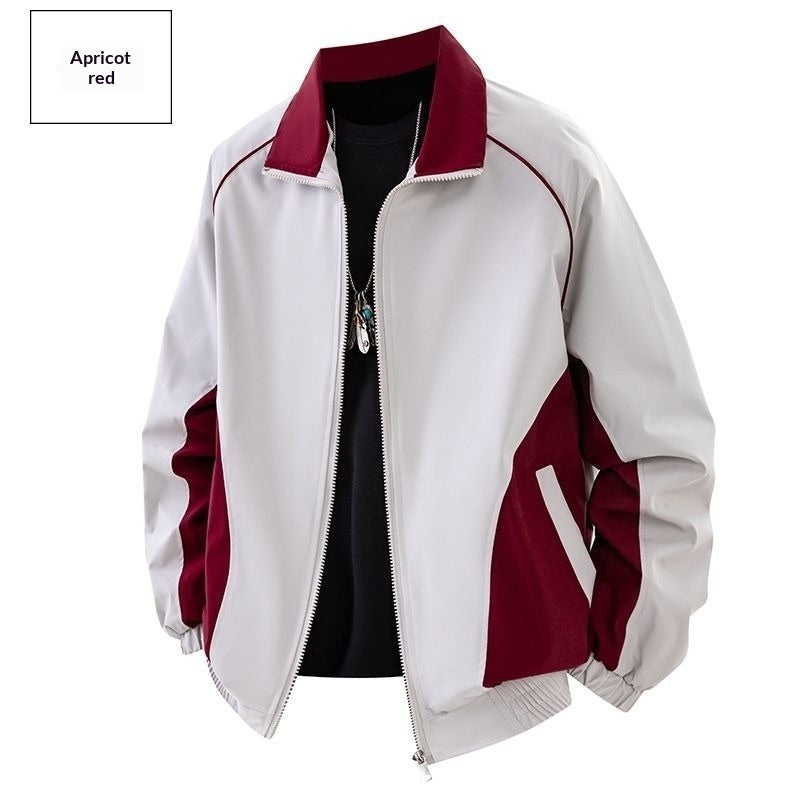 Manteau d'automne de couleur-bloc de couleur pour hommes