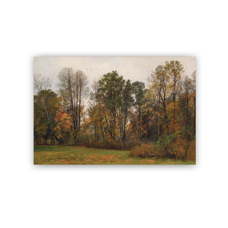 Automne Arbres Paysage Peinture à l'huile Affiche Toile Salon Décoration