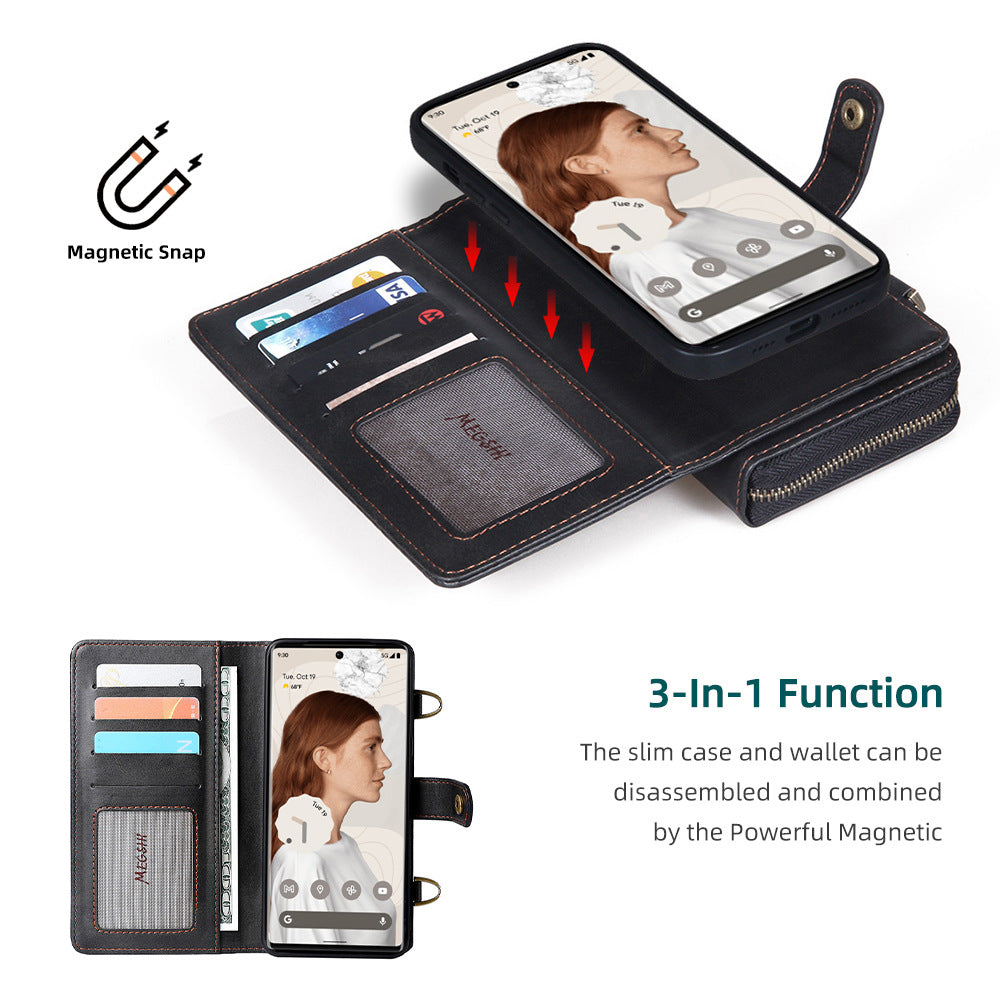 Étui en cuir pour téléphone portable Pixel8
