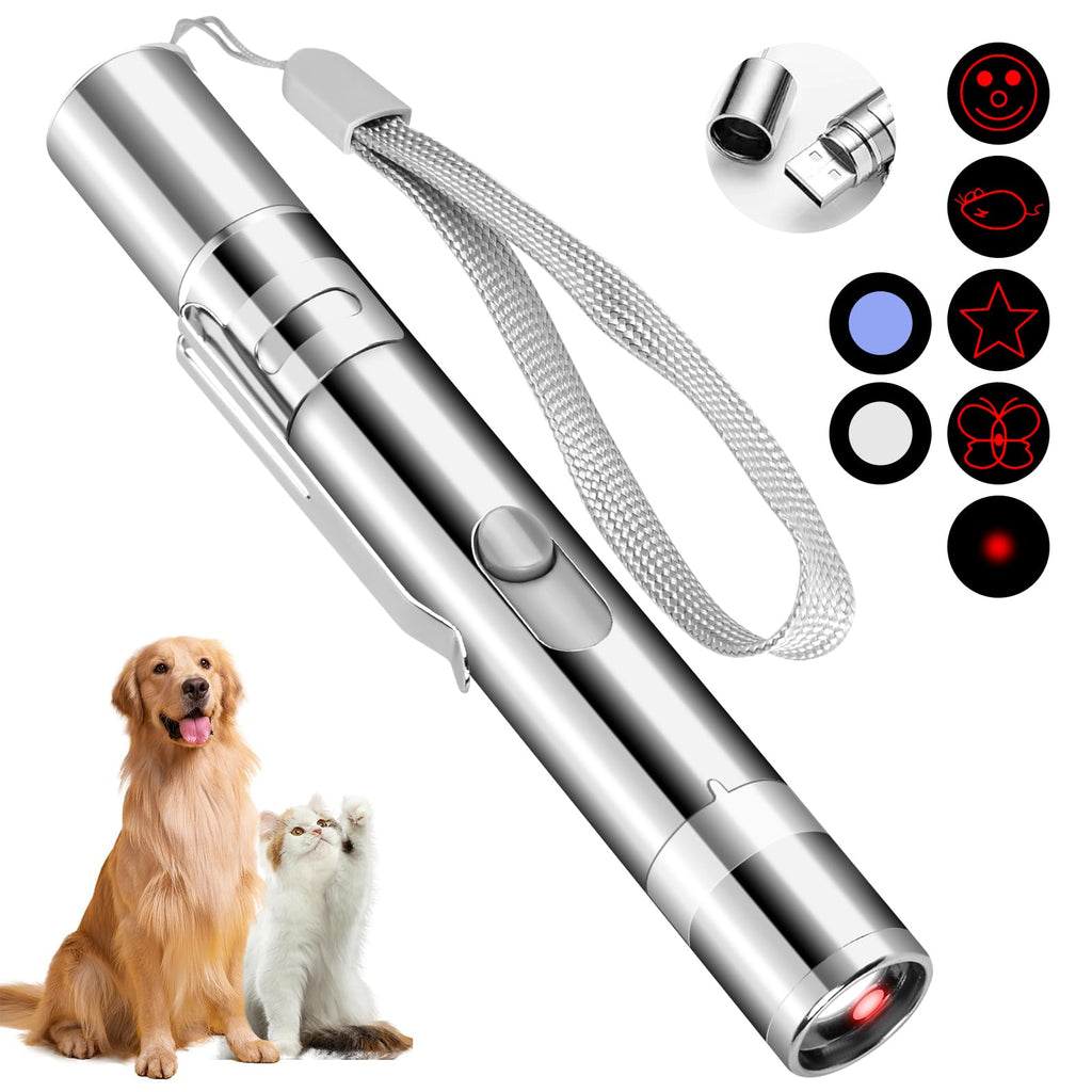 Jouet chat, rechargeable USB, 3 modes de lumière, 5 motifs, Jouet intérieur interactif Chase, Automa
