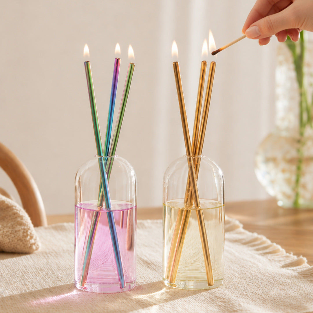 Bouteille d'aromathérapie en verre simple et transparent