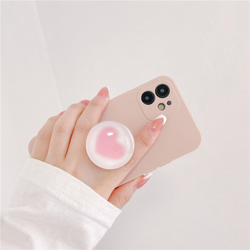 Étui de téléphone en silicone d'amour simple mode