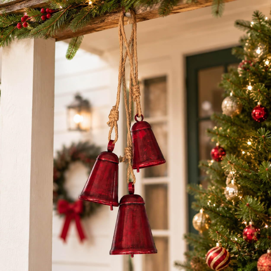3PCS cloches de Noël rouges