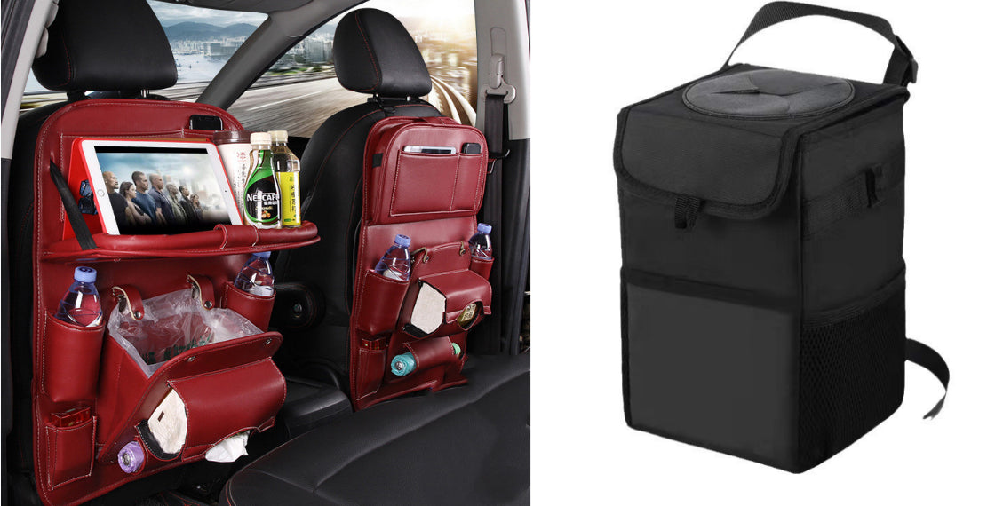 PU sac de rangement de voiture en cuir siège multifonction arrière plateau sac de suspension étanche