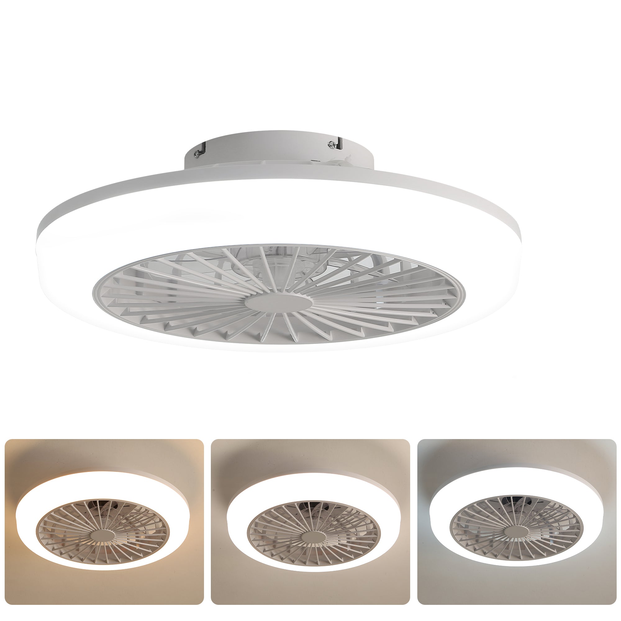 Eventail de plafond fermé de 18 pouces avec lumière et télécommande