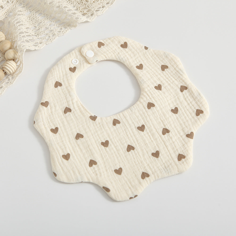 Bébé 6 couches coton Gauze Petal Bib
