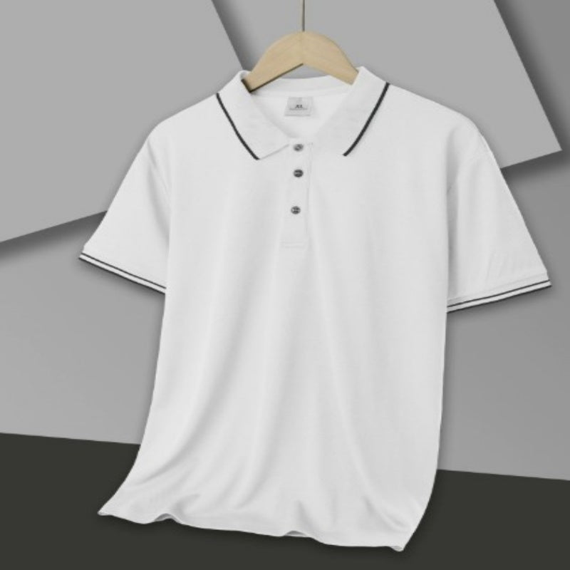 Polo homme avec plateau de col Lapel