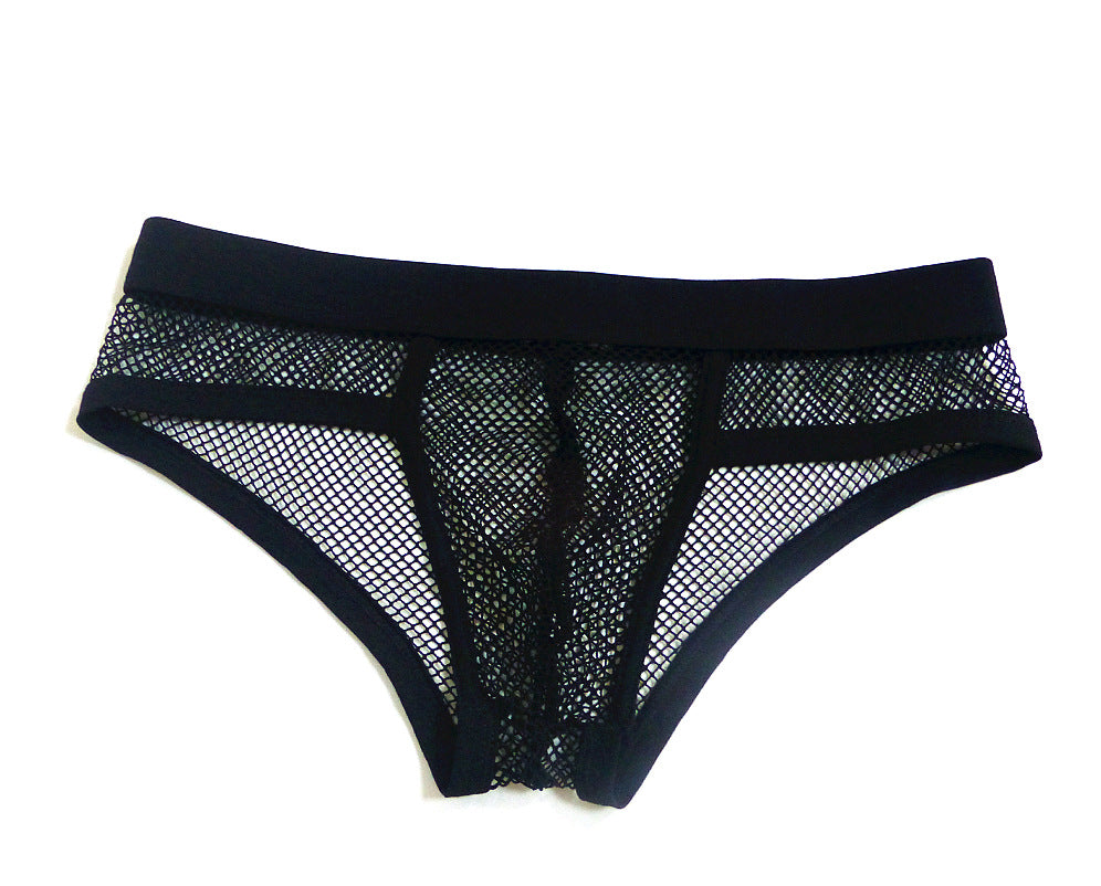 Sous-vêtements homme Transparent Mesh Slips Basse taille Convex Design Sous-vêtements hommes