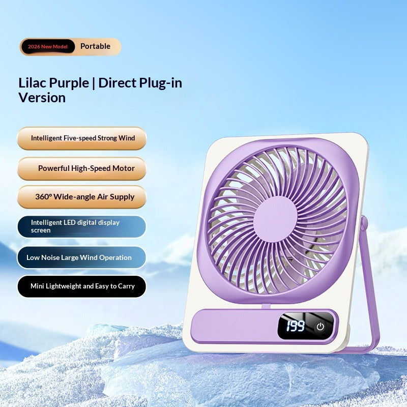 Affichage numérique Mini ventilateur de papier chargé USB