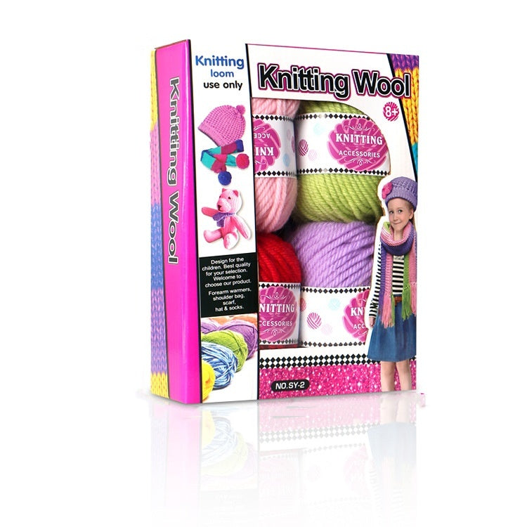 Kit de bricolage pour enfants outil de tricotage à la main pour chapeaux écharpes et chaussettes