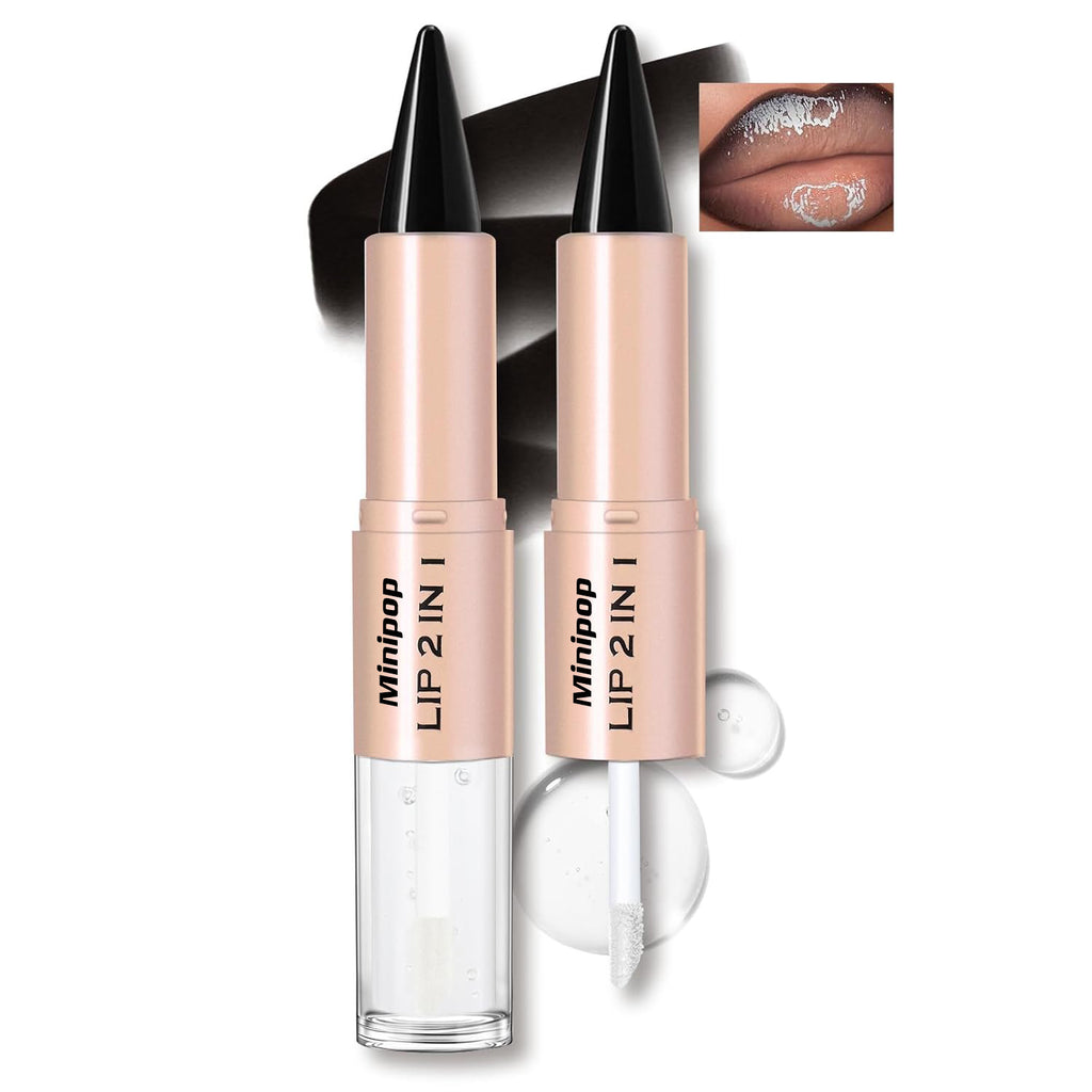 Double-bout étanche à la boue 2-en-1 Lip Gloss and Lip Liner