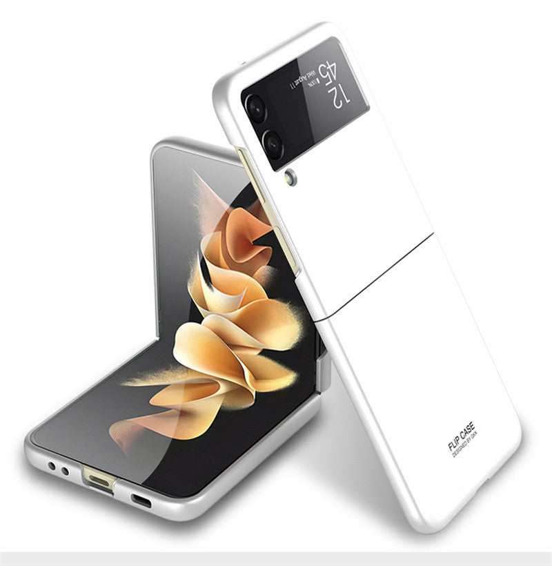 Coque de téléphone mobile pliant simple et créative gelé dur Shell couleur solide