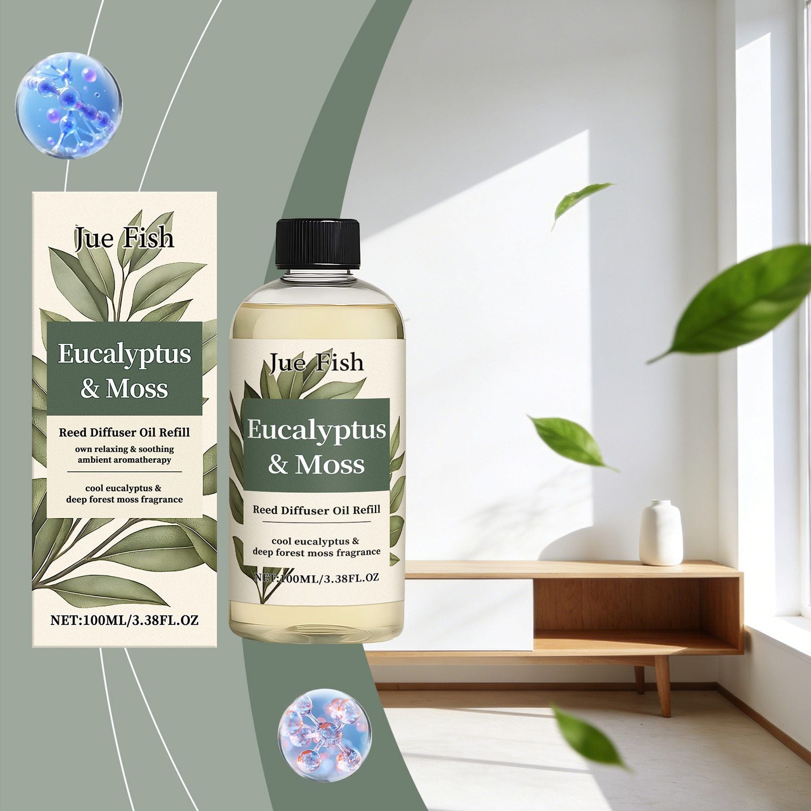 JUE FISH Eucalyptus Moss Home Huile de parfum