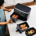 2x Air Fryer Silicone Pot Rectangle Bac de cuisson Liners de panier Insert