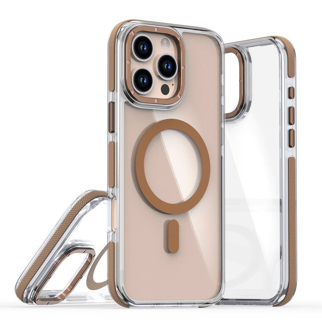 X Boîtier de téléphone magnétique transparent Edge bicolore
