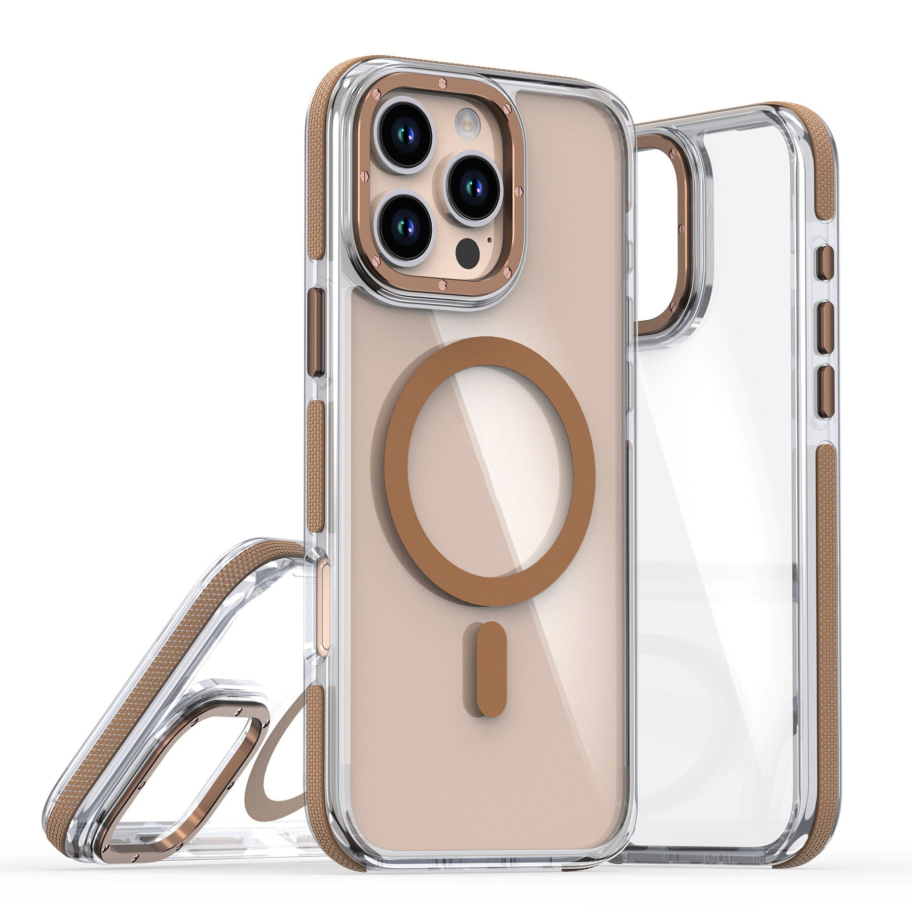 X Boîtier de téléphone magnétique transparent Edge bicolore