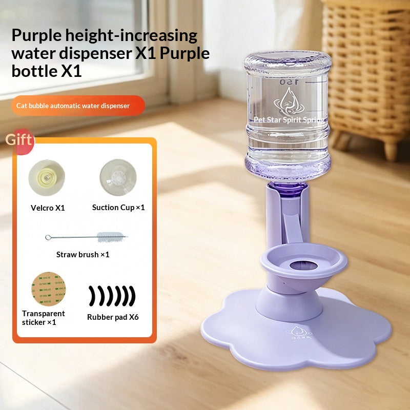 Pet Water Based Gravity Drinking Machine Stable Wide Base Leak-Proof for Multi-Cat Family