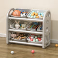 Organisateur de rangement de jouets pour enfants avec 6 bacs