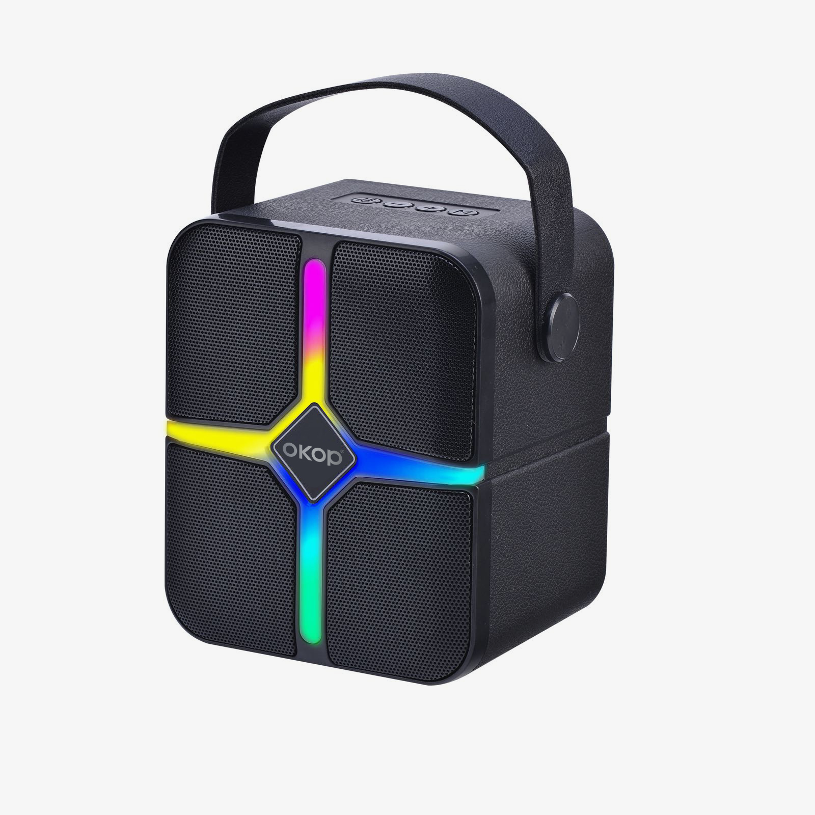 KP-876 Haut-parleur Bluetooth sans fil le plus vendu Poignée portable RGB Éclairage Batterie longue L