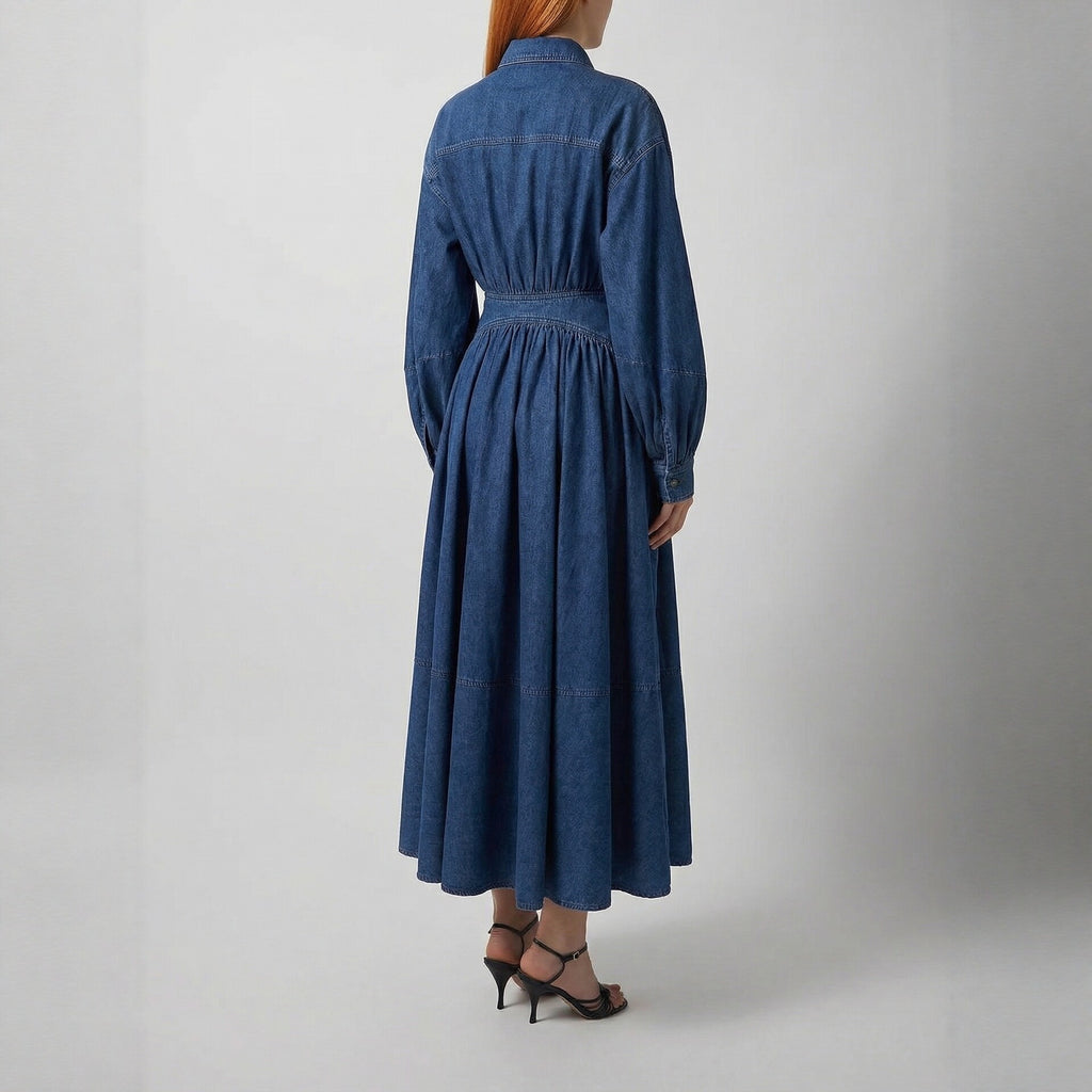 Robe à manches longues en dentelle pour femmes